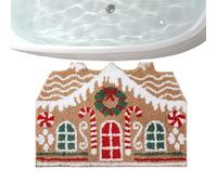 Christmas Doormat - Cute Gingerbread House Holiday Door Mats | Soft Non-Slip Area Rug For Winter Holiday Indoor Bathroom Kitchen Shower Floor Living Room Entryway Porch Bedroom Decors And Others