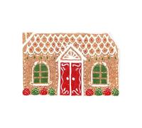 Christmas Doormat - Cute Gingerbread House Holiday Mat, Soft Festive Non Slip Carpet, Warm Decorative Winter Rug | Indoor Bathroom Kitchen Shower Entryway Porch Living Room Bedroom Holiday Floor Decor