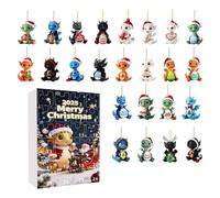 Christmas Dragon Advent - Acrylic, 10x7x1.1in Christmas Ornament 2D Festive Design | Lightweight And Vibrant Holiday Display, Dragon Decor For Home, Offices, Rooms, Doors, Trees, Schools, Dormitories