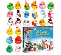 Christmas Duck Advent - Calendar 24-Day Countdown with Collectible Duck Figures| Festive Holiday Calendar for Kids, Teens, Adults, Birthday, Home or Party Decorations, 13.78x10.63x1.97in