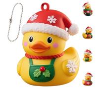 Christmas Duck Ornaments, Christmas Rubber Ducks, Yellow Duck Xmas Ornaments, Daughter Son Holiday Party Favors Keepsake Gift with Rope for Xmas Tree Decorations Home Decor(Style 4)