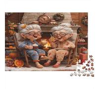 Christmas Elderly Joy 100% Recycled Cardboard Gingerbread House Scene 1000 Piece Jigsaw Puzzles Adults And Children Beautiful Decoration 38x26cm/1000pcs