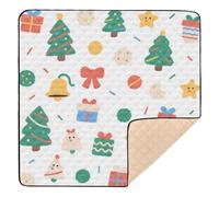 Christmas Elements, grande tappetino da gioco antiscivolo per bambini, per interni ed esterni, impermeabile, imbottito, per bambini, 127 x 127 cm