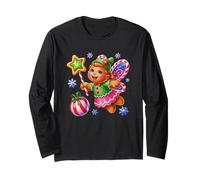 Christmas Elf Fairy Candy Cane Magico Maglia a Manica