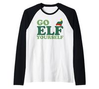 Christmas Elf Go Elf Yourself Maglia con Maniche Raglan