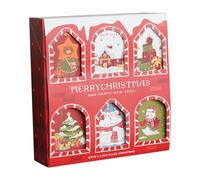 Christmas Empty Box - 6 Grids Christmas Cookie Containers | Cookie Candy Box | Christmas Candy Boxes | Christmas Cookie Containers |Boxes | Christmas Storage Box for Christmas