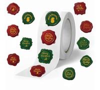 Christmas Envelope Seal Stickers, Adhesive Envelope Sealing Stickers, 500 Pieces Holiday Decals For DIY Craft Lovers Stocking Stuffers Kids Adults Family Party Classroom Office Home