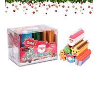 Christmas Erasers For Kids - Set Of 6 Colorful 3D Novelty And Elk Erasers For Winter Holiday Fun At Home, School, And Work Set Of 6 Cute Christmas Erasers - Colorful And Elk 3D Novelt