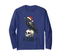 Christmas F Caw F Crow F-Caw-F Black Bird FcawF Donne Uomini Maglia a Manica