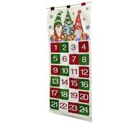 Christmas Fabric Wall Calendar Soft Portable - Festive Fabric 24 Days