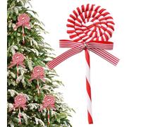 Christmas Felt Lollipop Ornaments - Cute Holiday Tree Decorations | Candy Style Hanging Ornaments For Tree Decor, Festive Felt Candy Ornamentss, Home Party Decoration