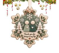 Christmas Felt Ornament Kit - Snowflake House Shapes - DIY Tree Craft Set | with Warm Messaggi Christmas Tree Decorations Home Door Handle Car Mirror Mantle Fireplace Backpack Wall Shelf