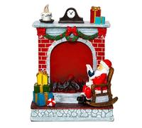 Christmas Flameless Fireplace Light, Christmas Fireplace Crafts, Batteries/USB Operated, Realistic Flame Effect And Durable Resin Material, for Home Decor, Shop Decoration