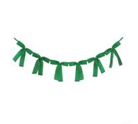 Christmas Foam Bunting Banner 190cm Sparkling Bow Garland | Lightweight Bubble Foam, Elegant Ballet Ribbon Bows, Red Green Gold Silver, 190cm Length For Walls, Parties, Holidays