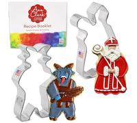 Christmas Folklore - Set di 2 formine per biscotti prodotte negli Stati Uniti da Ann Clark, Krampus, Saint Nicholas