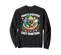 Christmas Frenchie Cute Winter Sayings for Sweater Weather Felpa