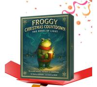 Christmas Frog Advent - 24 Days Frog-Themed 2D Acrylic Ornaments, Holiday Countdown Decoration, Fun Interactive Pendant for Home Christmas Tree Car Rearview, Seasonal Decor, 10,24 x 7,09 Inches