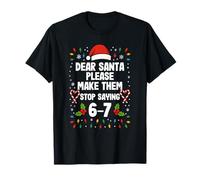 Christmas Funnny Six Seven Meme Teachers Men Women Maglietta