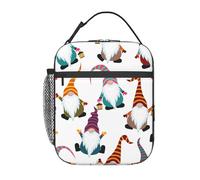 Christmas Funny Gnomes Lunchbag Handheld Insulated Picnic Bag Work Bag Cool or Warm Fresh-Keeping Bag