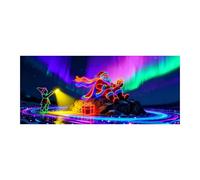 Christmas Garage Door Cover 2d Flat Fluorescent - Uv-Activated Backdrop Outside Party Porch Wall Gate Yard | Large Holiday Cover with Bright Festive Print for Seasonal Decoration Celebration Display