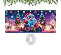 Christmas Garage Door Cover - Garage Door Christmas Banner, 13x6ft UV Fluorescent Holiday Decoration, Garages Doors Decor Background For Homeowners Suburban Family Gatherings Winter Street Displays