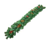 Christmas Garland - 9 Feet Artificial Vine, Red Berries and Pine Cones | Sturdy PVC Material, Realistic Holiday Decoration for Home Table Mantel Fireplace Wall Outdoor Winter Wedding