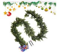 Christmas Garland, Artificial Cedar Garland, Green Decorative with Remote Lights, Festive Ambience, Holiday Decoration for Indoor and Outdoor Use, Front Door Tree Stairs Patio Garden, 106.3 inch
