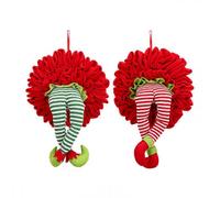 Christmas Garland Christmas Elf Legs Wreath Christmas Elf Stuffed Legs Wreathgreen