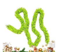Christmas Garland with LED Lights - Artificial Lime Green Party Decoration