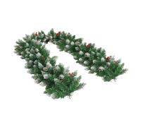 Christmas Garland with, Lights LED Artificial, Seasonal Decorative Wreath