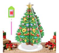 Christmas Gem Art Kits Sturdy - 3D Painting Tree Acrylic Decor Ornaments Ho
