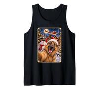Christmas German Shepherd Dog Selfie Santa Snowman Canotta