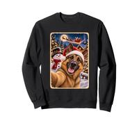 Christmas German Shepherd Dog Selfie Santa Snowman Felpa