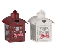 Christmas Gift 98766 - Lanterna natalizia, 10 x 9,5 x 15 cm, colore casuale tra quelli disponibili