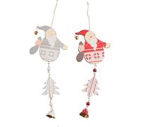 Christmas Gifts 98811 - Decorazione Natalizia da Appendere, con Campane, 15 cm, Multicolore