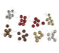 Christmas Gifts 98817 - Decorazioni Natalizie da Appendere, 3 cm, 6 Pezzi, 4 Colori Assortiti, Multicolore
