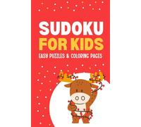 Christmas Gifts for Grandkids: Sudoku for Kids: 60 Easy Puzzles and Coloring Pages