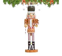 Christmas Gingerbread Figures - Wooden Holiday Decorations for Windowsills, Tables, Cabinets, Fireplace, and Entry Display, Seasonal Festival Figurine Dolls for Home Décor