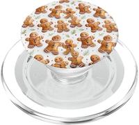 Christmas Gingerbread Man Pattern For Girls Cute Xmas Baking PopSockets PopGrip per MagSafe