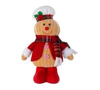 Christmas Gingerbread Man Peluche - Pavimenti in Peluche Cuscino | Decorazione a forma di festa con cuscino fantasia carattere, simpatici giocattoli a forma di pan di zenzero divertente per