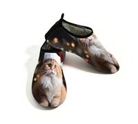 Christmas Glow - Scarpette da acqua a forma di gatto, per donne e uomini, ad asciugatura rapida, per la spiaggia, Multi, 42.5/43 EU