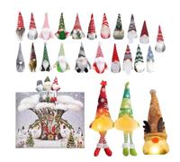 Christmas Gnome Advent-Calendar, 24 Pieces Gonks Countdown Calendar, 24 Days of Christmas Advent-Calendar with Light Up Dolls, 3 Giant Glowing + 21 Plush Dwarf Collectible Figures Ornaments