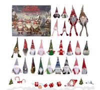 Christmas Gnome Countdown Calendar, 24-Day Advent with Cute Dwarf Dolls, Festive Holiday Decor for Kids and Adults, Perfect for Desktop, Mantel, Fireplace, Table Centerpiece