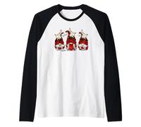 Christmas GNOME Matching Family with Hot Cocoa Cup Cute Xmas Maglia con Maniche Raglan