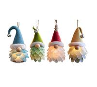 Christmas Gnome Ornaments, Hangable Christmas Tree Decorations, 4 Pieces Seasonal Decor For Home, Seasonal Decorators Festival Planners Office Mantel Wall Staircase Window Sill Wreath