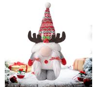Christmas Gnomes - Faceless Figure con White Beard, Small Cute Holiday Figurine | Scandinavian Plush Elf Decoration, Festive Home Table Shelf Decor With Red Hat For Living Room Bedroom Trees