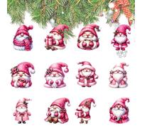 Christmas Gnomes - GNOME Ornaments | Wooden Ornaments | 24X Funny Pendant Christmas Ornaments for Christmas Tree Wooden Christmas Tree Ornaments Home Decor, Holiday Pendant Christmas Decorations