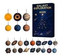 Christmas Golf Countdown Calendar - Acrylic 2d Space Planet Pendant, 24 Days Christmas Countdown Calendar, Easy to Use Holiday Decor Tool, Fun Accessory for Kids, Teens, Family, Schoolbags or Gift