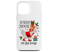 Christmas Goose Festive Goose on the Loose Duck Xmas Holiday Custodia per iPhone 13 Pro Max