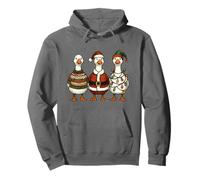 Christmas Goose Santa Retro Holiday Ugly Sweater Oche Felpa con Cappuccio